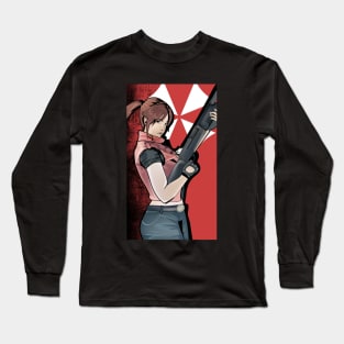 Clair with a gun Long Sleeve T-Shirt